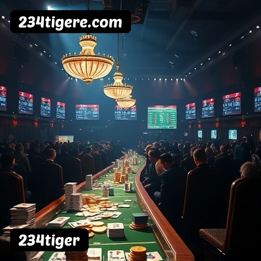 Apostas esportivas na 234tiger — ilustração editorial